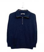 FRAMeWORKフレームワーク）の古着「ワッフルハーフジッププルオーバー」｜ネイビー