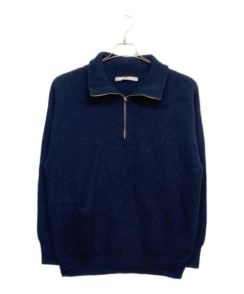 FRAMeWORK（フレームワーク）FRAMeWORK (フレームワーク) ワッフルハーフジッププルオーバー ネイビー サイズ:Freeの古着・服飾アイテム