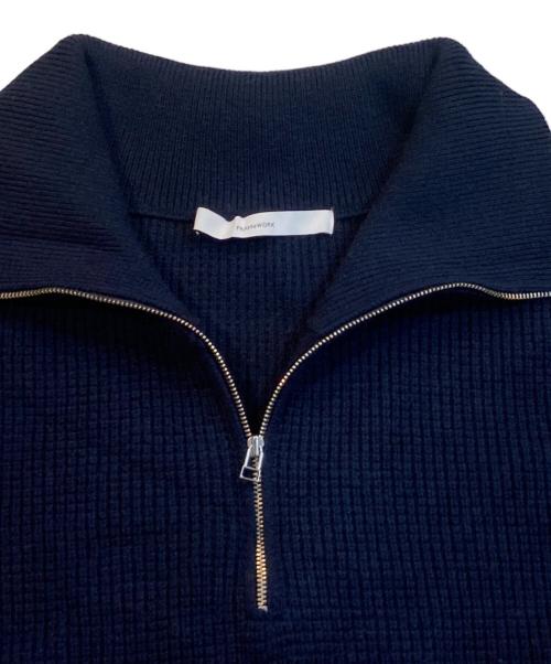 FRAMeWORK（フレームワーク）FRAMeWORK (フレームワーク) ワッフルハーフジッププルオーバー ネイビー サイズ:Freeの古着・服飾アイテム