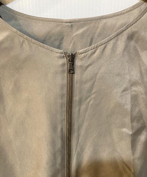 MOGA（モガ）MOGA (モガ) キュプラツイルライトブルゾン ベージュ サイズ:Freeの古着・服飾アイテム