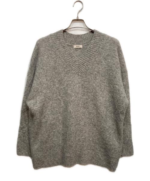 journal standard L'essage（ジャーナルスタンダード レサージュ）journal standard L'essage (ジャーナルスタンダード レサージュ) リャマブレンド ビッグVネックプルオーバー グレー サイズ:Freeの古着・服飾アイテム