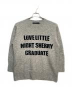 FRAMeWORKフレームワーク）の古着「アルパカ混ロゴインターシャニット」｜グレー