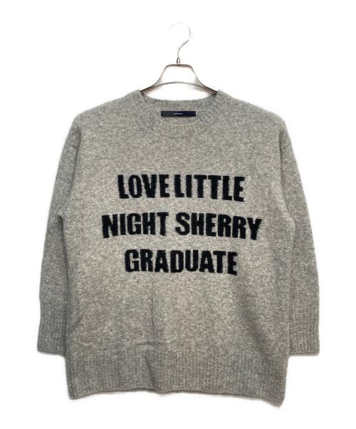 FRAMeWORK（フレームワーク）FRAMeWORK (フレームワーク) アルパカ混ロゴインターシャニット グレー サイズ:Freeの古着・服飾アイテム