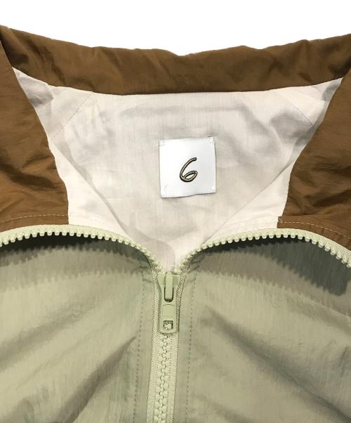 6(ROKU) BEAUTY&YOUTH（ロク ビューティーアンドユース）6(ROKU) BEAUTY&YOUTH (ロク ビューティーアンドユース) ナイロン バイカラー ブルゾン オリーブ サイズ:38の古着・服飾アイテム