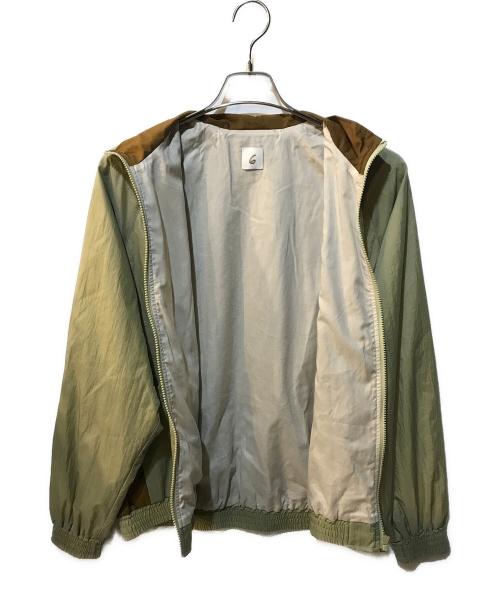 6(ROKU) BEAUTY&YOUTH（ロク ビューティーアンドユース）6(ROKU) BEAUTY&YOUTH (ロク ビューティーアンドユース) ナイロン バイカラー ブルゾン オリーブ サイズ:38の古着・服飾アイテム