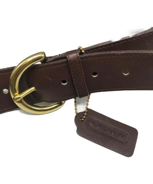 COACH（コーチ）COACH (コーチ) レザーショルダーバッグ ブラウンの古着・服飾アイテム