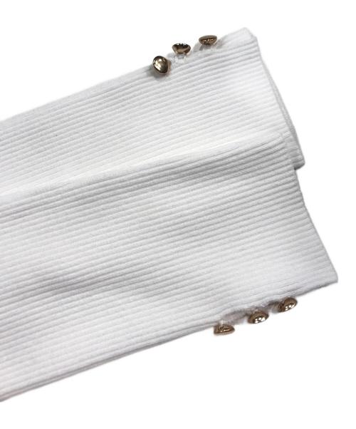 Apuweiser-riche（アプワイザーリッシェ）Apuweiser-riche (アプワイザーリッシェ) 華奢レースドッキングニットワンピース ホワイト サイズ:1の古着・服飾アイテム