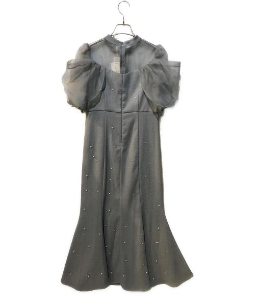 Le Jardiner（ル・ジャルディニエ）Le Jardiner (ル・ジャルディニエ) パールビジューオーガンジーレースマーメイドドレス グレー サイズ:S 未使用品の古着・服飾アイテム