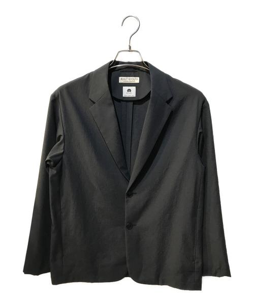 BEAUTY&YOUTH（ビューティーアンドユース）BEAUTY&YOUTH (ビューティーアンドユース) KOMATSU PACK 2ボタン リラックスシルエット セットアップ グレー サイズ:Sの古着・服飾アイテム