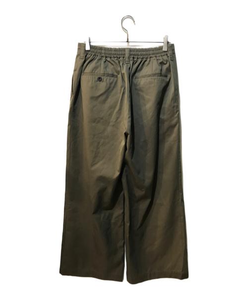 MAISON SPECIAL（メゾンスペシャル）MAISON SPECIAL (メゾンスペシャル) 120/2/2 Suvin Cotton Gabardine Prime-Wide Two Tucks Pants オリーブ サイズ:2の古着・服飾アイテム