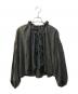 nest Robe（ネストローブ）の古着「リネン備長炭染めスカラフリルブラウス」｜グレー
