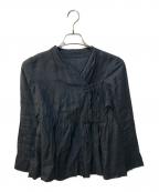 nest Robeネストローブ）の古着「ラミー墨インディゴ染めラバリブラウス」｜インディゴ