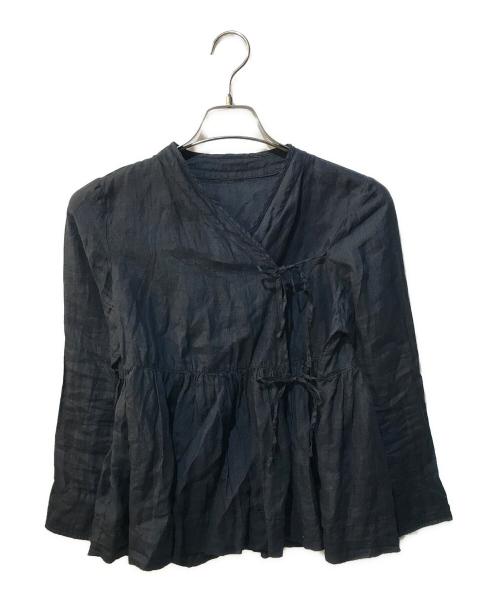 nest Robe（ネストローブ）nest Robe (ネストローブ) ラミー墨インディゴ染めラバリブラウス インディゴ サイズ:Freeの古着・服飾アイテム