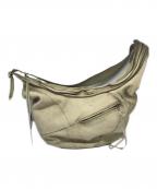 14th addictionフォーティーンスアディクション）の古着「レザー切替 バナナショルダーバッグ」｜ベージュ