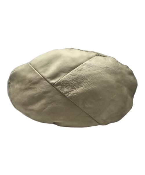 14th addiction（フォーティーンスアディクション）14th addiction (フォーティーンスアディクション) レザー切替 バナナショルダーバッグ ベージュの古着・服飾アイテム