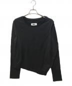 MM6 Maison Margielaエムエムシックスメゾンマルジェラ）の古着「カットソー」｜ブラック