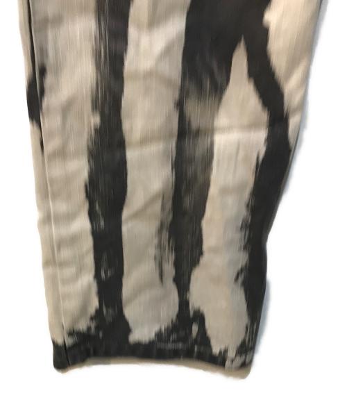 Y's PINK（ワイズ ピンク）Y's PINK (ワイズ ピンク) ブリーチ加工 コットンツイルデニムパンツ ホワイト×ブラック サイズ:2の古着・服飾アイテム