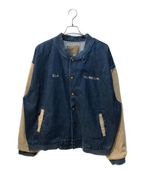 three rider（ライダース）three rider (ライダース) デニムスタジャン インディゴ サイズ:2XLの古着・服飾アイテム
