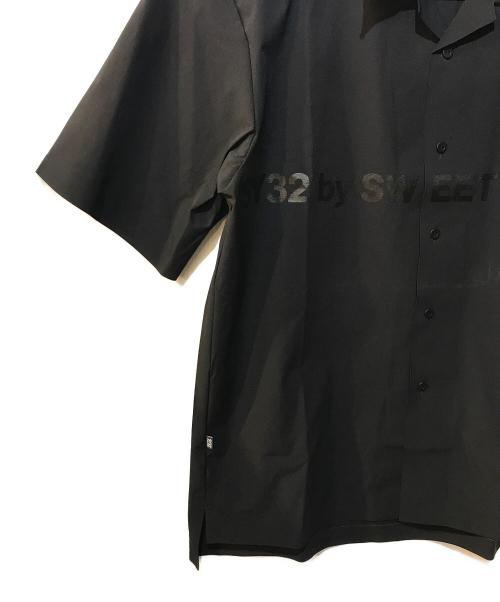 sy32 by sweet years（エスワイサーティトゥバイスィートイヤーズ）sy32 by sweet years (エスワイサーティトゥバイスィートイヤーズ) オープンカラーシャツ ブラック サイズ:M 未使用品の古着・服飾アイテム
