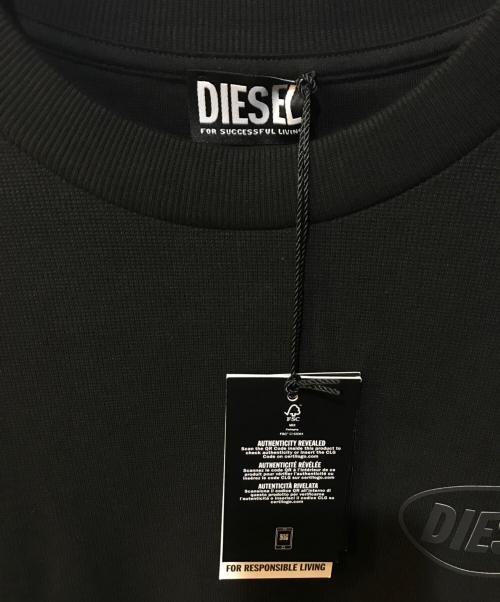 DIESEL（ディーゼル）DIESEL (ディーゼル) 胸ロゴロングスリーブカットソー ブラック サイズ:M 未使用品の古着・服飾アイテム