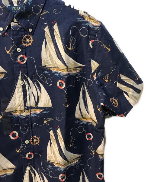 POLO RALPH LAUREN（ポロ・ラルフローレン）POLO RALPH LAUREN (ポロ・ラルフローレン) CLASSIC FIT NAUTICAL OXFORD SHIRT ネイビー サイズ:L 未使用品の古着・服飾アイテム