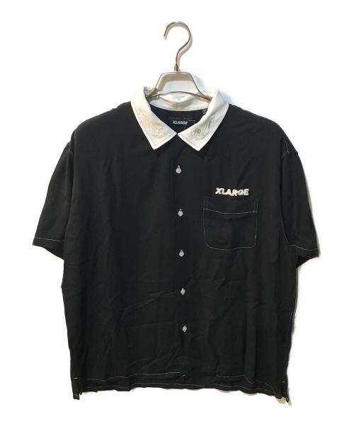 X-LARGE（エクストララージ）X-LARGE (エクストララージ) OG S/S WORK SHIRT ホワイト×ブラック サイズ:L 未使用品の古着・服飾アイテム
