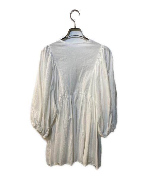 JOURNAL STANDARD（ジャーナルスタンダード）JOURNAL STANDARD (ジャーナルスタンダード) コットンギャザーボリュームスリーブブラウス ホワイト サイズ:Freeの古着・服飾アイテム