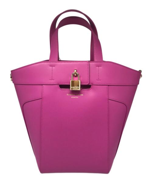 Samantha Thavasa（サマンサタバサ）Samantha Thavasa (サマンサタバサ) ベルトパドロック ハンドバッグ ピンク 未使用品の古着・服飾アイテム