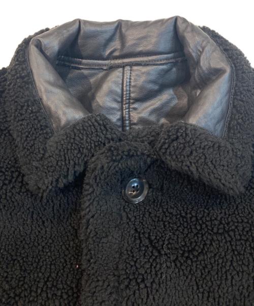 6(ROKU) BEAUTY&YOUTH（ロク ビューティーアンドユース）6(ROKU) BEAUTY&YOUTH (ロク ビューティーアンドユース) FAKE LEATHER BOA JACKET COAT ブラック サイズ:Sの古着・服飾アイテム
