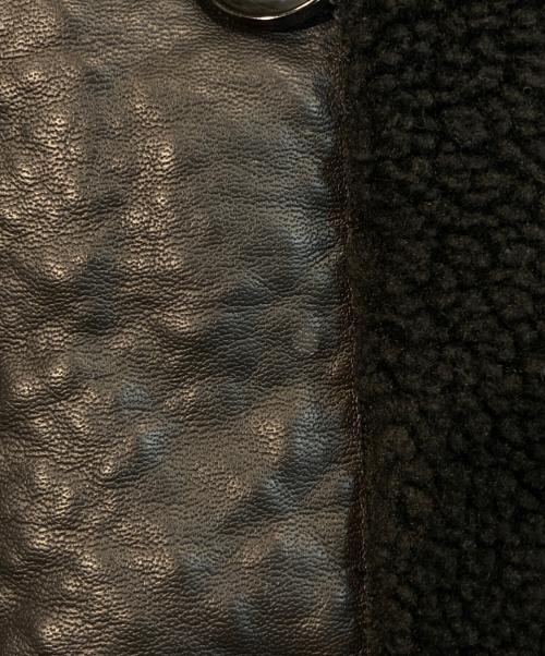 6(ROKU) BEAUTY&YOUTH（ロク ビューティーアンドユース）6(ROKU) BEAUTY&YOUTH (ロク ビューティーアンドユース) FAKE LEATHER BOA JACKET COAT ブラック サイズ:Sの古着・服飾アイテム