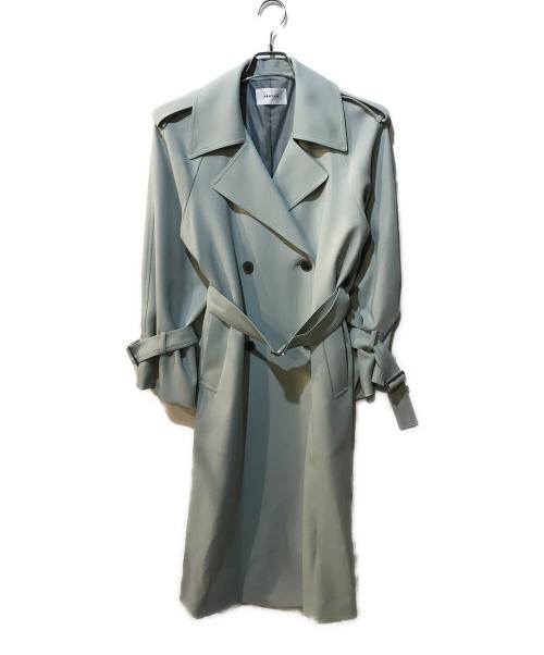 FRAY ID（フレイ アイディー）FRAY ID (フレイ アイディー) スプリングオーバートレンチコート ブルーの古着・服飾アイテム