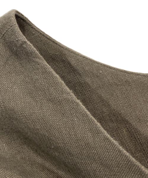 Omas Hande（オーマスヘンデ）Omas Hande (オーマスヘンデ) ギャザー リネン ブラウス ブラウン サイズ:Freeの古着・服飾アイテム