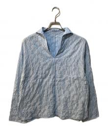 journal standard luxe（ジャーナルスタンダード ラックス）の古着「ストライプセーラーシャツ」｜ブルー