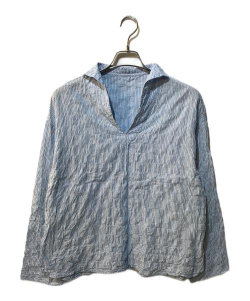journal standard luxe（ジャーナルスタンダード ラックス）journal standard luxe (ジャーナルスタンダード ラックス) ストライプセーラーシャツ ブルー サイズ:Freeの古着・服飾アイテム