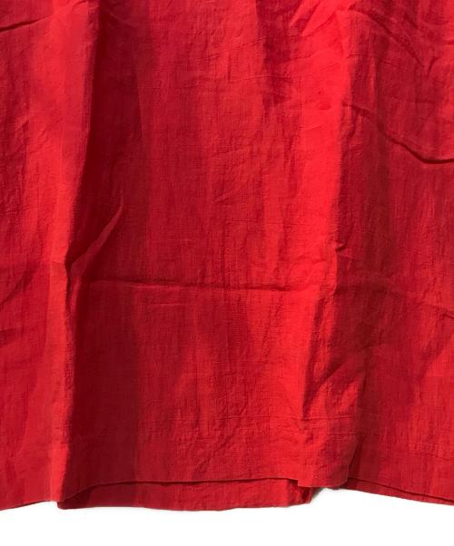 journal standard luxe（ジャーナルスタンダード ラックス）journal standard luxe (ジャーナルスタンダード ラックス) アズマタキリネン パフワンピース レッド サイズ:Sの古着・服飾アイテム