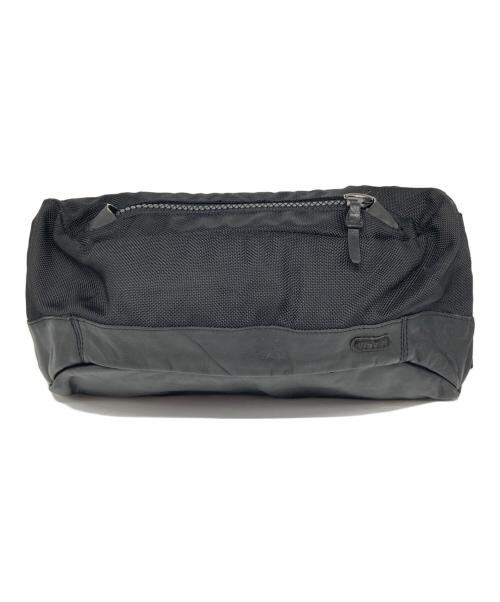 VISVIM（ビズビム）VISVIM (ビズビム) レザー切替ウエストバッグ ブラックの古着・服飾アイテム