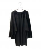 Maison Margielaメゾンマルジェラ）の古着「異素材ドルマンニットワンピース」｜ブラック