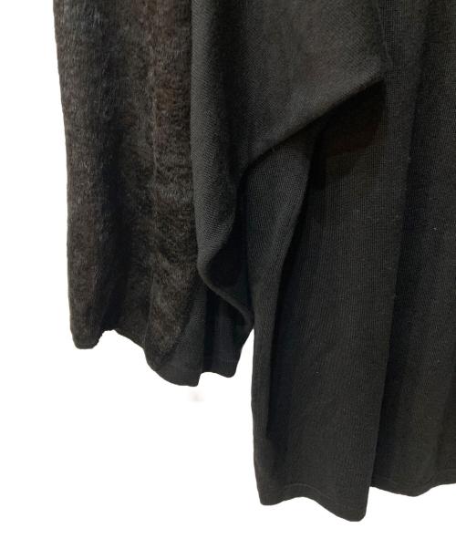 Maison Margiela（メゾンマルジェラ）Maison Margiela (メゾンマルジェラ) 異素材ドルマンニットワンピース ブラック サイズ:L 未使用品の古着・服飾アイテム
