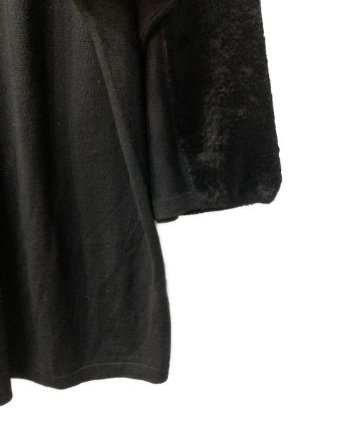 Maison Margiela（メゾンマルジェラ）Maison Margiela (メゾンマルジェラ) 異素材ドルマンニットワンピース ブラック サイズ:L 未使用品の古着・服飾アイテム