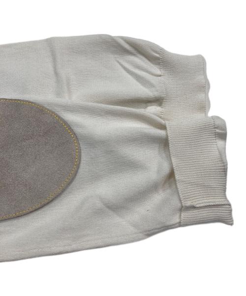Maison Margiela（メゾンマルジェラ）Maison Margiela (メゾンマルジェラ) エルボーパッチクルーネックニット ベージュ サイズ:XLの古着・服飾アイテム