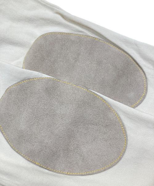 Maison Margiela（メゾンマルジェラ）Maison Margiela (メゾンマルジェラ) エルボーパッチクルーネックニット ベージュ サイズ:XLの古着・服飾アイテム