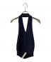 CLANE（クラネ）の古着「HALTER NECK BUSTIER KNIT TOPS」｜ネイビー