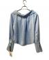 polaura (ポロ―ラ) ボウタイmany wayオフショルサテンブラウス ブルー サイズ:Free 未使用品：8000円