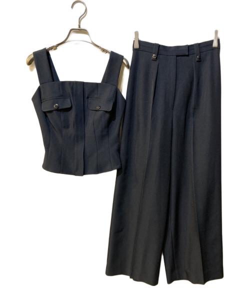 HER LIP TO（ハーリップトゥ）HER LIP TO (ハーリップトゥ) Lutetia Twill Set-Up ネイビー サイズ:S 未使用品の古着・服飾アイテム