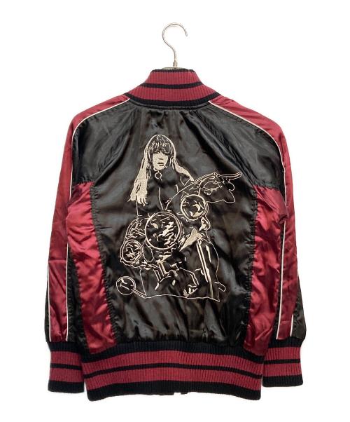 Hysteric Glamour（ヒステリックグラマー）Hysteric Glamour (ヒステリックグラマー) バイクガール刺繍スカジャン ブラック サイズ:Sの古着・服飾アイテム