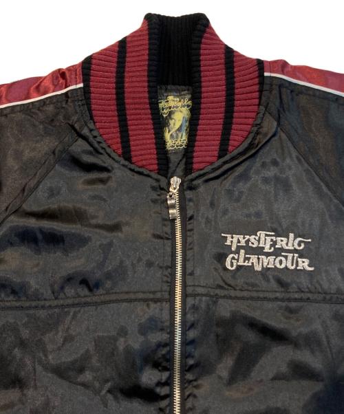 Hysteric Glamour（ヒステリックグラマー）Hysteric Glamour (ヒステリックグラマー) バイクガール刺繍スカジャン ブラック サイズ:Sの古着・服飾アイテム
