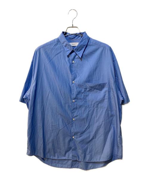 Graphpaper（グラフペーパー）Graphpaper (グラフペーパー) Broad S/S Oversized Regular Collar Shirt ブルー サイズ:Freeの古着・服飾アイテム