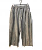 MAISON SPECIALメゾンスペシャル）の古着「Crush Sweat Prime-Wide Pin tuck Easy Pants」｜グレー