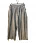 MAISON SPECIAL（メゾンスペシャル）の古着「Crush Sweat Prime-Wide Pin tuck Easy Pants」｜グレー