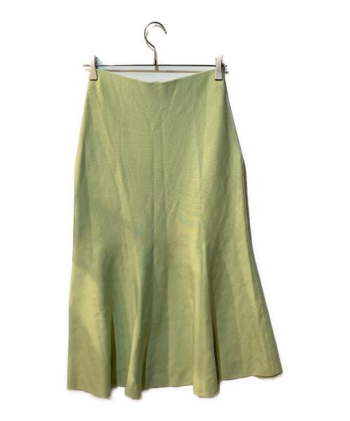 Mila Owen（ミラオーウェン）Mila Owen (ミラオーウェン) ハイネック後ろテールフレアスカートSET UP グリーン 未使用品の古着・服飾アイテム